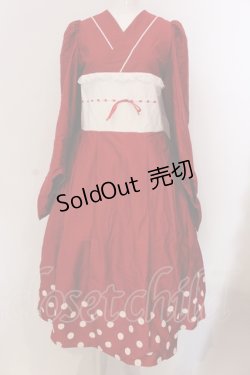 画像1: marcHenTica / オードリーモダンワンピース  アカ O-25-05-12-016-LO-OP-IG-OS