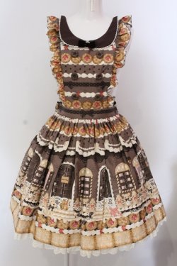 画像1: Angelic Pretty / Sweet Cream Houseエプロン風スカート  ココア O-25-05-12-020-AP-SK-IG-OS