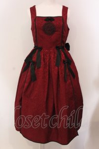 axes femme kawaii / 牡丹刺繍チャイナジャンスカ M ワイン O-25-05-12-024-AX-OP-OW-OS