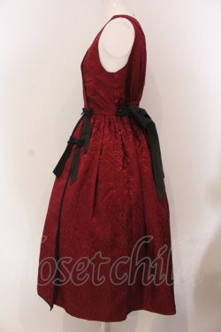 画像3: axes femme kawaii / 牡丹刺繍チャイナジャンスカ M ワイン O-25-05-12-024-AX-OP-OW-OS