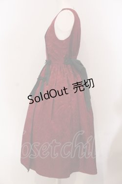 画像3: axes femme kawaii / 牡丹刺繍チャイナジャンスカ M ワイン O-25-05-12-024-AX-OP-OW-OS