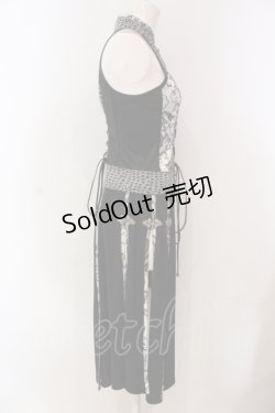 画像3: Qutie Frash / スリットロングベスト  ブラック×シルバー O-25-05-13-026-QU-OP-OW-OS