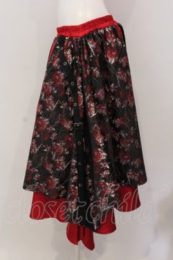 画像2: Qutie Frash / 和柄アシメラップスカート  レッド O-25-05-13-027-QU-SK-OW-OS