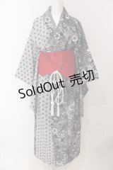Qutie Frash / 2024 浴衣3点セット  ブラック O-25-05-13-028-QU-OP-OW-OS