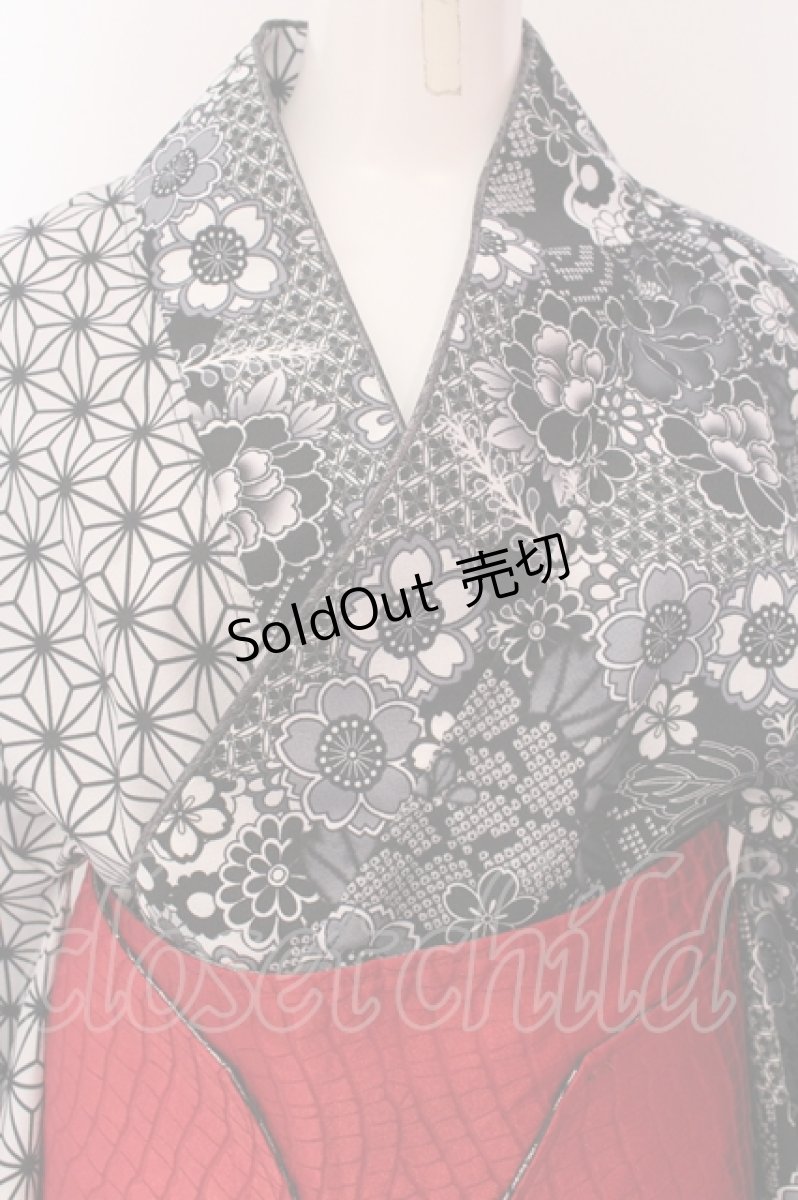 画像2: Qutie Frash / 2024 浴衣3点セット  ブラック O-25-05-13-028-QU-OP-OW-OS (2)