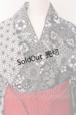 画像2: Qutie Frash / 2024 浴衣3点セット  ブラック O-25-05-13-028-QU-OP-OW-OS