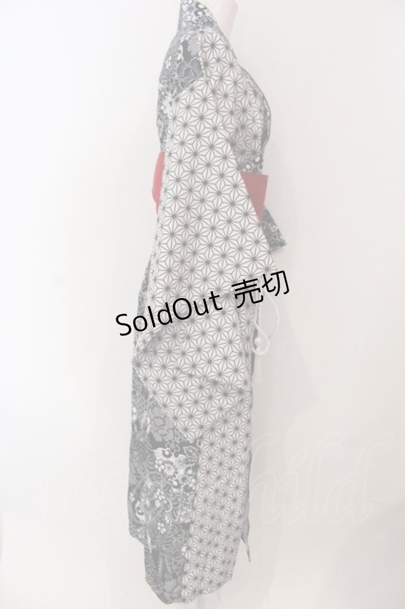 画像3: Qutie Frash / 2024 浴衣3点セット  ブラック O-25-05-13-028-QU-OP-OW-OS (3)