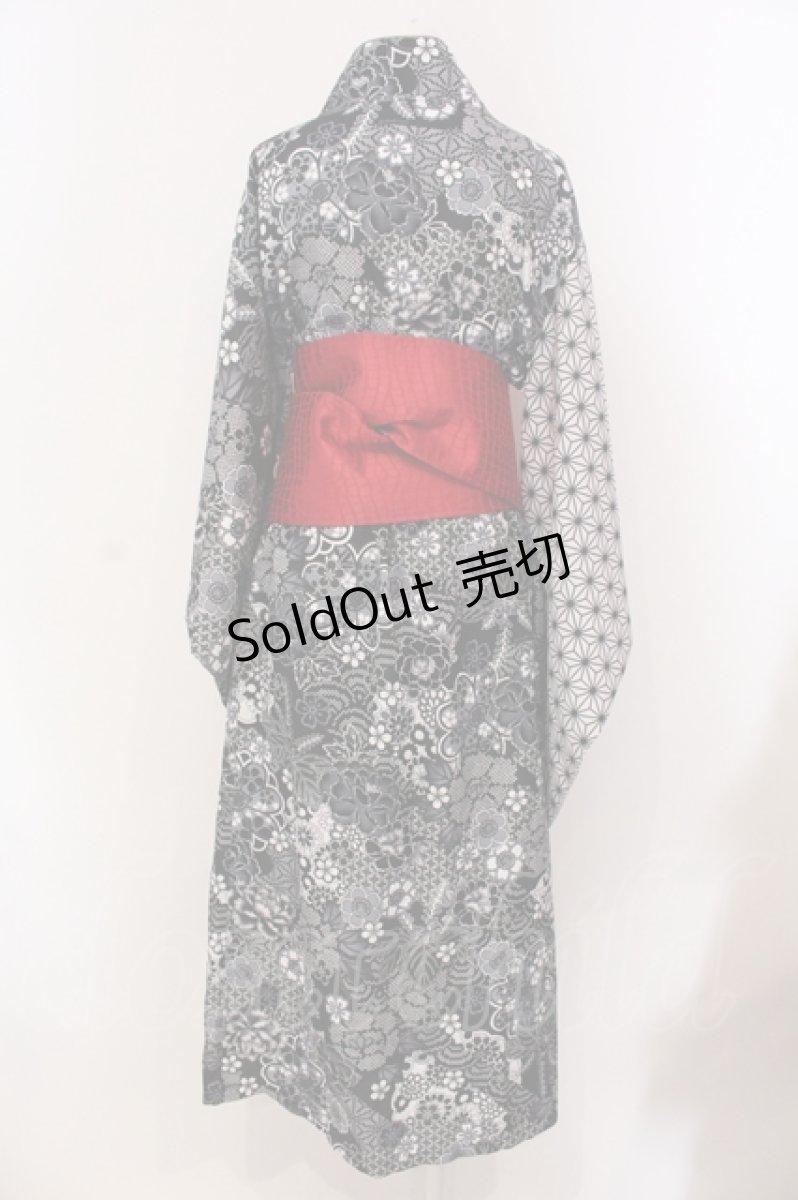 画像4: Qutie Frash / 2024 浴衣3点セット  ブラック O-25-05-13-028-QU-OP-OW-OS (4)