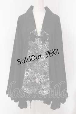 画像1: Qutie Frash / 2024年プレミアム-朧月-着物カーデ  ブラック O-25-05-13-030-QU-TO-OW-ZT177