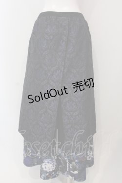 画像4: Qutie Frash / 和柄ワイドパンツ  ブルー O-25-05-13-034-QU-PA-OW-ZI