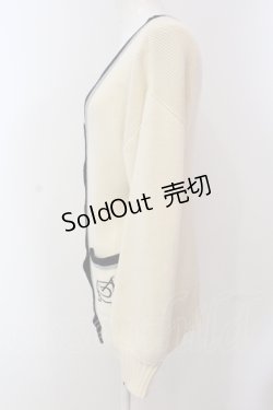 画像2: Maison de FLEUR Petite Robe canone / 埋められないラインカーディガン F アイボリー×ネイビー O-25-05-13-041-EL-TO-OW-OS