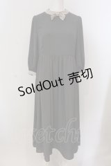 Maison de FLEUR Petite Robe canone / ブリジットが注ぐサイダーワンピース M グレー O-25-05-13-042-EL-OP-OW-OS