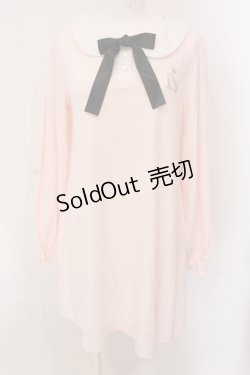 画像1: Ank Rouge / エンブレム刺繍カットワンピース M ピンク O-25-05-13-055-CA-OP-OW-OS
