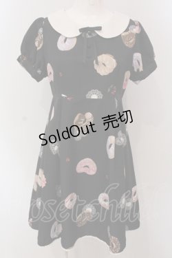 画像1: Ank Rouge / Sweets Donutsワンピース M クロ O-25-05-13-056-CA-OP-OW-OS
