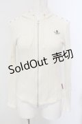 Ozz On / スカル刺繍ニットZIPパーカー  オフホワイト O-25-05-13-057-OO-TO-OW-OS