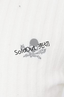 画像2: Ozz On / スカル刺繍ニットZIPパーカー  オフホワイト O-25-05-13-057-OO-TO-OW-OS