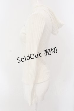 画像3: Ozz On / スカル刺繍ニットZIPパーカー  オフホワイト O-25-05-13-057-OO-TO-OW-OS