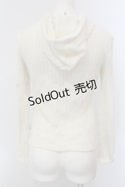 画像4: Ozz On / スカル刺繍ニットZIPパーカー  オフホワイト O-25-05-13-057-OO-TO-OW-OS