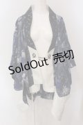 Qutie Frash / 和柄ポンチョ  ブルー O-25-05-13-058-QU-JA-IG-OS