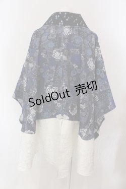 画像3: Qutie Frash / 和柄ポンチョ  ブルー O-25-05-13-058-QU-JA-IG-OS