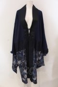 Qutie Frash / 着物ロングカーデ  ブルー O-25-05-13-059-QU-JA-IG-OS