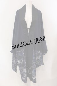 Qutie Frash / 着物ロングカーデ  ブルー O-25-05-13-059-QU-JA-IG-OS