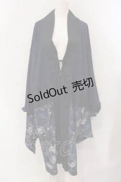 画像1: Qutie Frash / 着物ロングカーデ  ブルー O-25-05-13-059-QU-JA-IG-OS