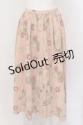 PINK HOUSE / ガーベラプリントウエストリボンスカート  ピンク O-25-05-13-064-LO-SK-IG-OS