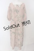 PINK HOUSE / 麦わら帽子プリントワンピース  ピンク O-25-05-13-065-LO-OP-IG-OS