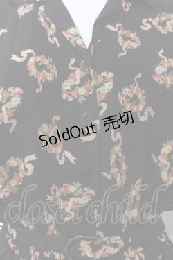 画像2: PINK HOUSE / 花冠柄開襟ワンピース  クロ O-25-05-13-069-LO-OP-IG-OS