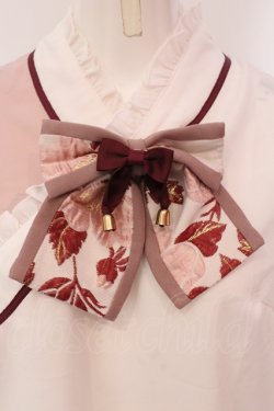 画像2: Amavel / おもひでの玩具箱 和風ブラウス  ピンク×シロ O-25-05-13-083-CA-BL-IG-OS