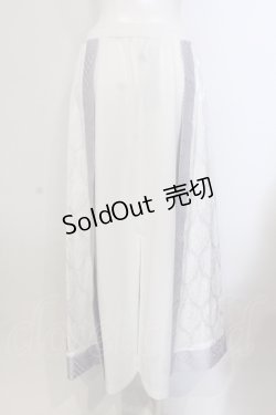 画像4: Qutie Frash / 和柄プリーツロンスカ  ホワイト×パープル O-25-05-13-009-QU-SK-OW-OS