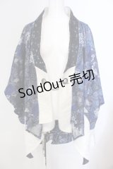 Qutie Frash / 和柄ポンチョ  ブルー O-25-05-13-012-QU-JA-OW-OS