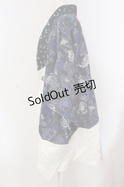 画像2: Qutie Frash / 和柄ポンチョ  ブルー O-25-05-13-012-QU-JA-OW-OS