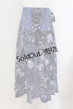 画像1: Qutie Frash / リボン袴コルセット  ブルー O-25-05-13-018-QU-SK-OW-OS