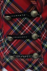 画像2: Qutie Frash / タータンダブルテーラードジャケット  レッド O-25-05-13-021-QU-JA-OW-ZT200 (2)
