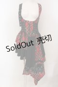 Qutie Frash / タータンチェックコルセットベスト  レッド O-25-05-13-022-QU-JA-OW-OS