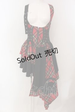 画像1: Qutie Frash / タータンチェックコルセットベスト  レッド O-25-05-13-022-QU-JA-OW-OS