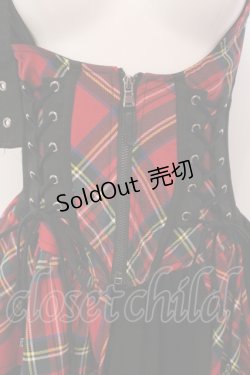 画像2: Qutie Frash / タータンチェックコルセットベスト  レッド O-25-05-13-022-QU-JA-OW-OS