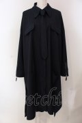 Qutie Frash / ネクタイ付きBIGシャツ  ネイビー O-25-05-13-023-QU-BL-OW-OS