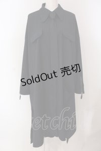 Qutie Frash / ネクタイ付きBIGシャツ  ネイビー O-25-05-13-023-QU-BL-OW-OS