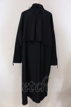 画像3: Qutie Frash / ネクタイ付きBIGシャツ  ネイビー O-25-05-13-023-QU-BL-OW-OS
