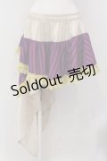 Qutie Frash / ストライプ×ダイヤアシメラップスカート  パープル O-25-05-13-025-QU-SK-OW-OS