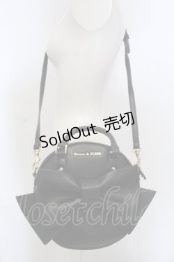 画像1: 【SALE】Maison de FLEUR / 青木美沙子さんコラボ ラウンドリボンショルダーバッグ  クロ O-25-05-14-003-LO-BG-IG-ZTK013