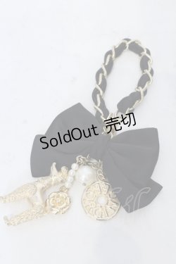 画像1: INGEBORG / リボンプードルバッグチャーム  ゴールド×クロ O-25-05-14-051-LO-ZA-IG-OS