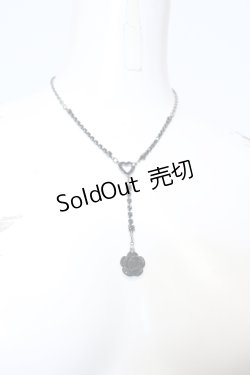 画像2: INGEBORG / カメリアストーンハートネックレス  クロ O-25-05-14-056-LO-AC-IG-OS