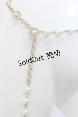 画像2: INGEBORG / ロゴサークルパールチェーンベルト  ゴールド O-25-05-14-058-LO-ZA-IG-OS