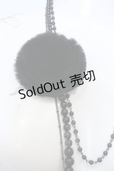 INGEBORG / ラウンドファー多連ネックレス  クロ O-25-05-14-059-LO-AC-OW-ZT012