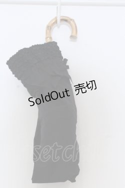 画像1: INGEBORG / フリル使い折りたたみ傘  クロ O-25-05-14-063-LO-ZA-OW-OS
