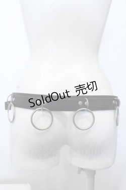 画像2: ROMANTIC NEUROSIS / シドリングベルト  ブラック O-25-05-14-066-PU-ZA-OW-OS